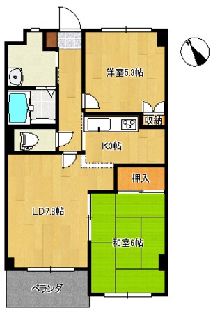 ベルオーク大野の物件間取画像